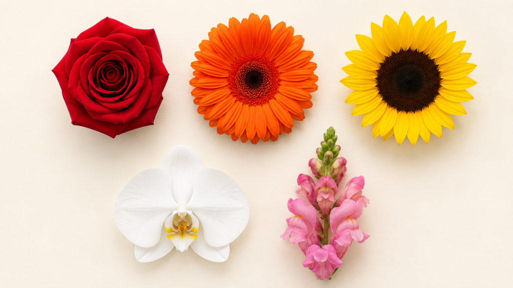 roses, Gerbera daisies, sunflowers, orchids and snapdragons safe for cats